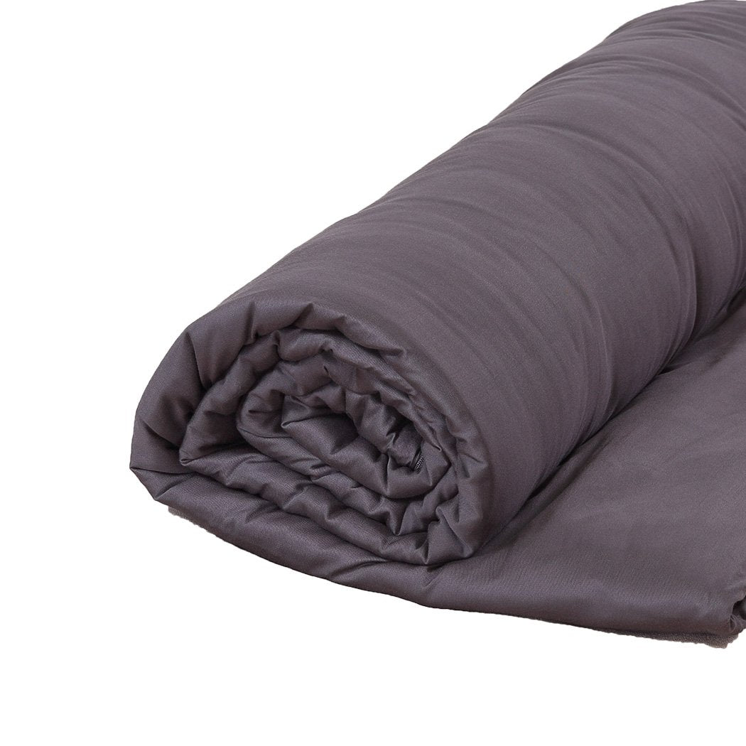 5KG Weighted Blanket Promote Deep Sleep Anti Anxiety Single Dark Grey Dreamz