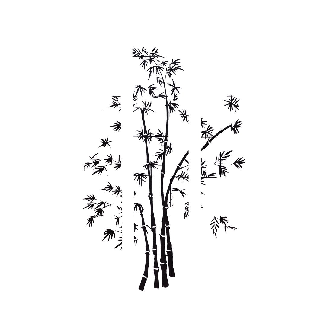 8 Panel Free Standing Foldable  Room Divider Privacy Screen Bamboo Print Levede