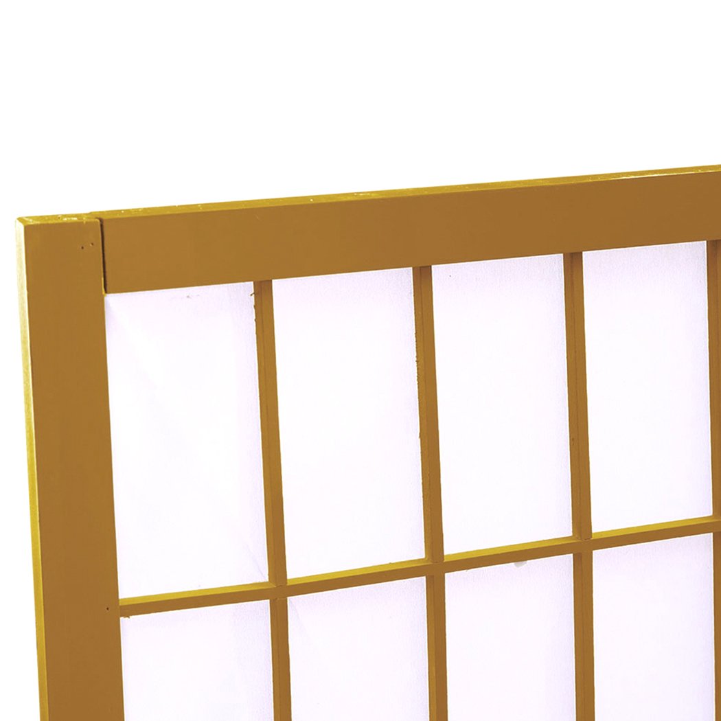 6 Panel Free Standing Foldable  Room Divider Privacy Screen Wood Frame Levede