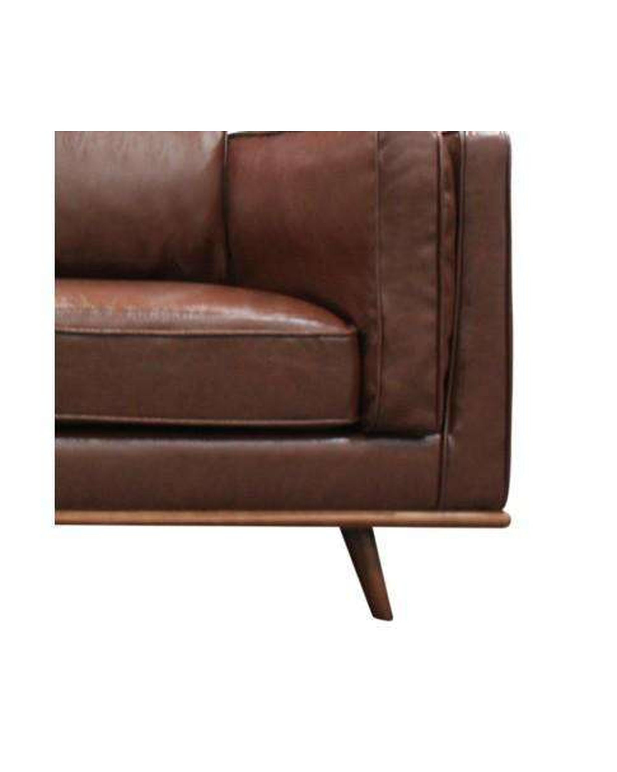 Leatherette Brown York Sofa 2 Seater Melbournians Furniture