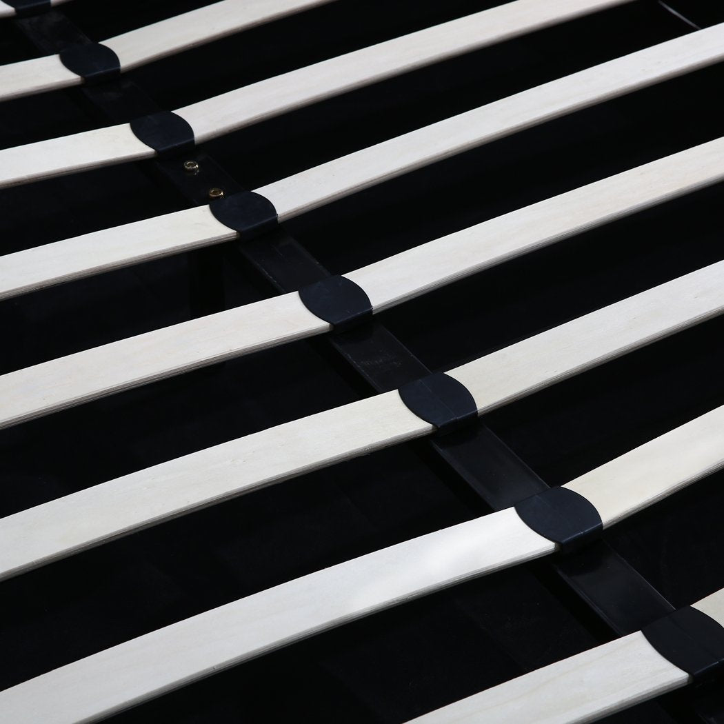 Bed Frame Gas Lift Premium Leather Base Mattress Storage Queen Size Black Levede