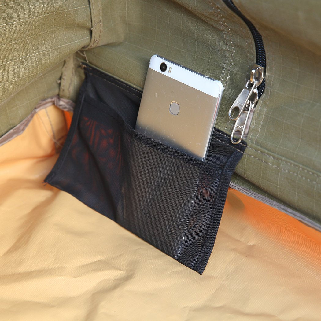 Double Swag Camping Swags Canvas Dome Tent Free Standing Khaki Mountview