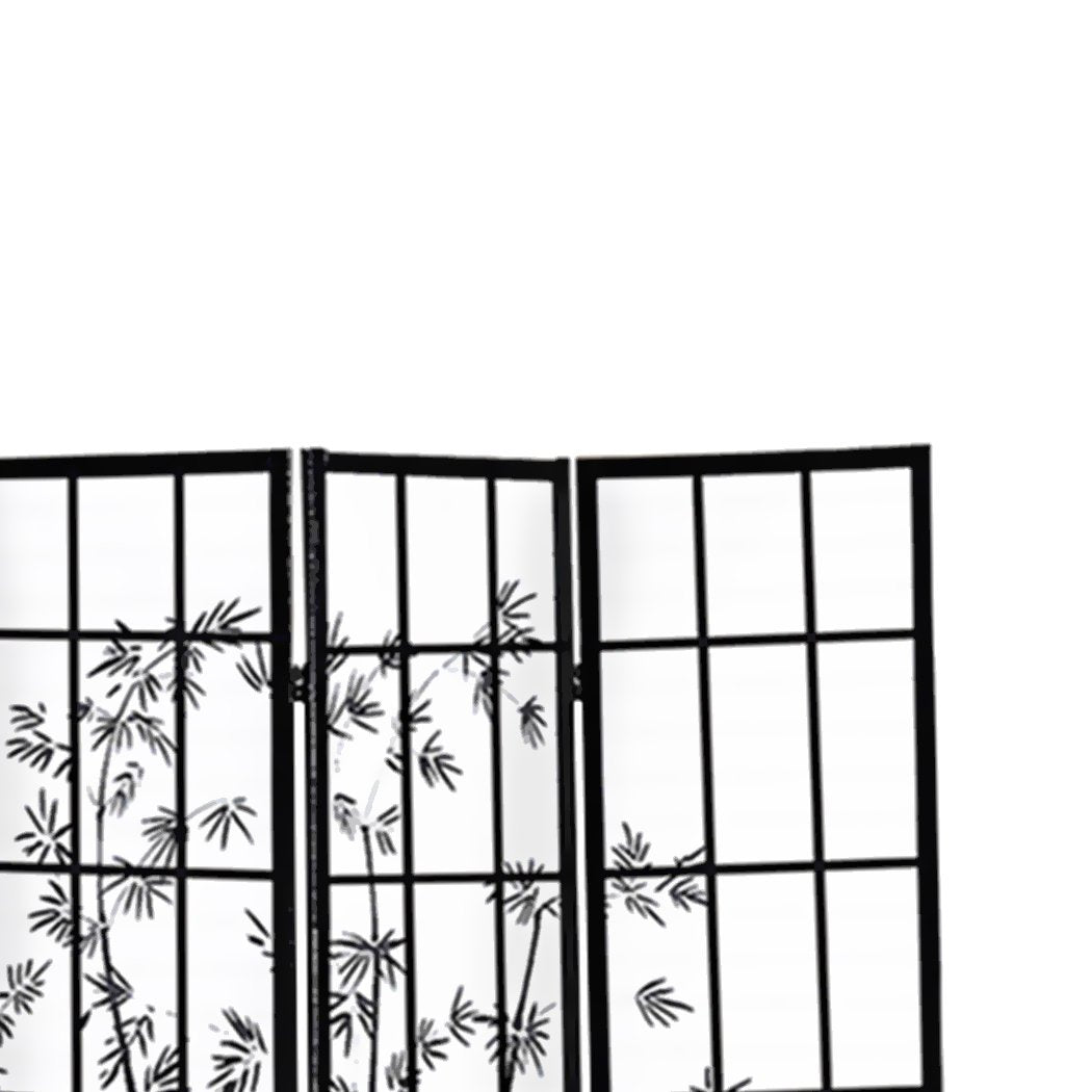 8 Panel Free Standing Foldable  Room Divider Privacy Screen Bamboo Print Levede