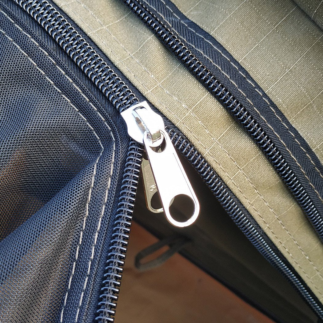 Double Swag Camping Swags Canvas Dome Tent Free Standing Khaki Mountview