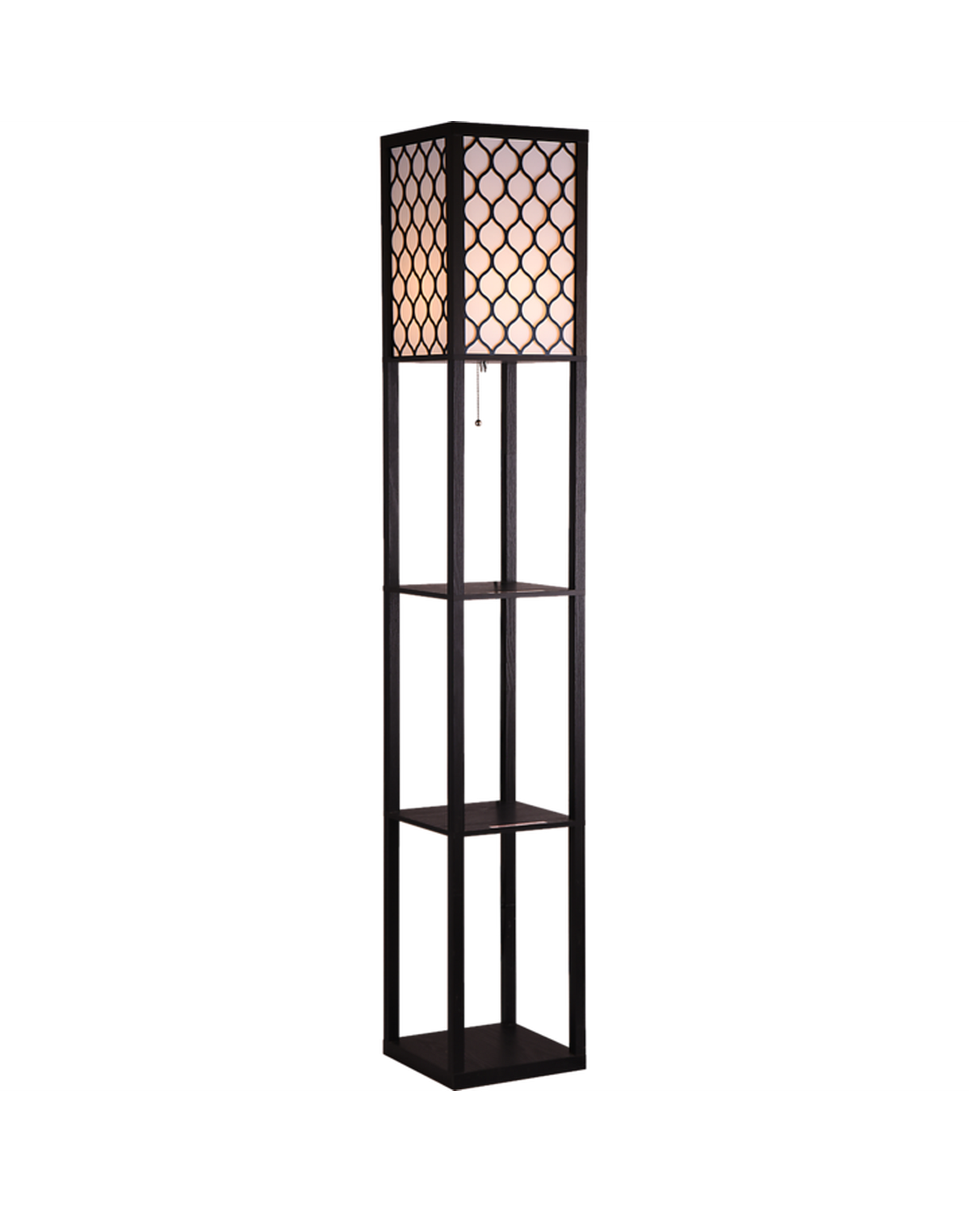 Shelf Floor Lamp - Shade Diffused Light Source with Open-Box Shelves - Type B Palermo