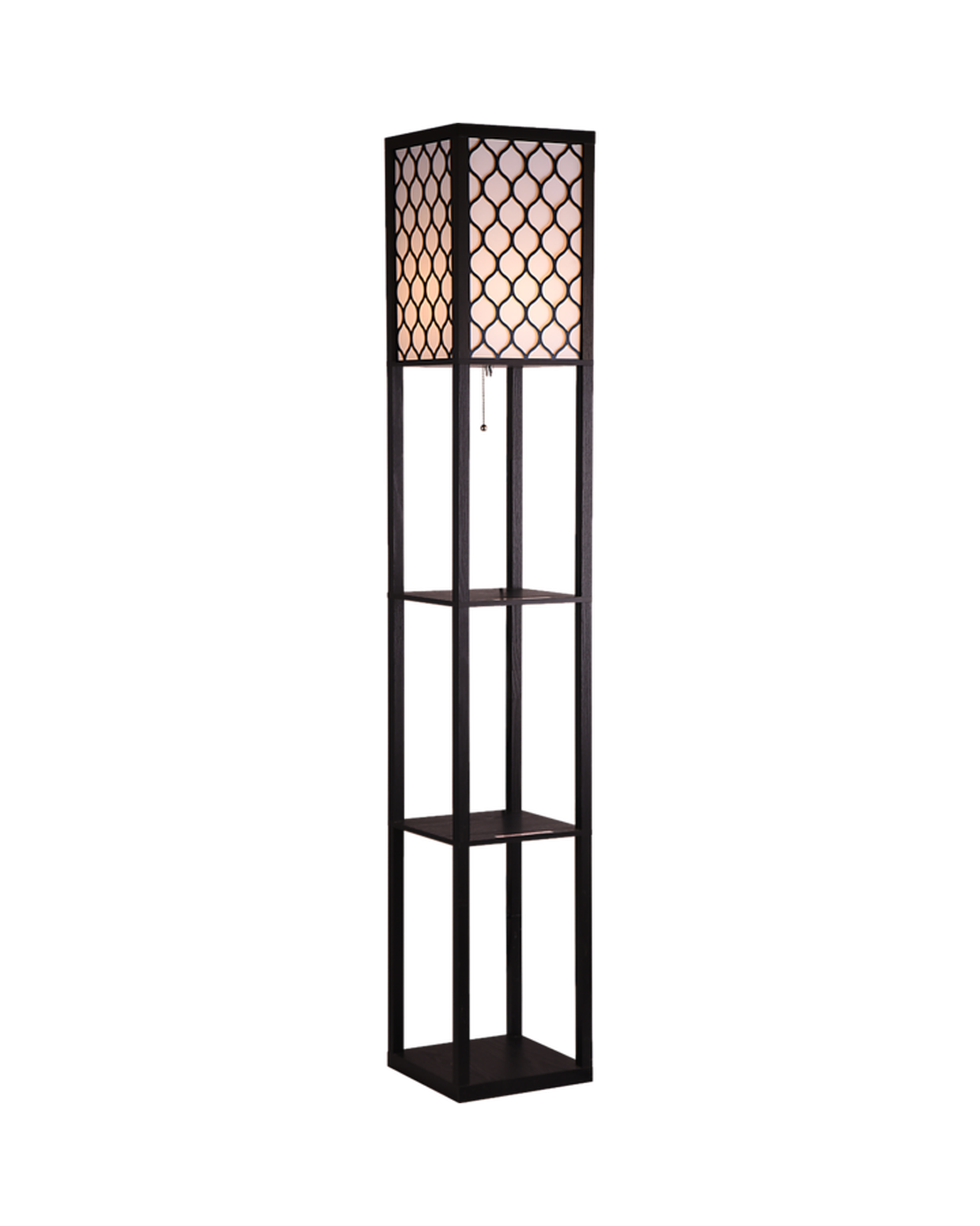Shelf Floor Lamp - Shade Diffused Light Source with Open-Box Shelves - Type B Palermo
