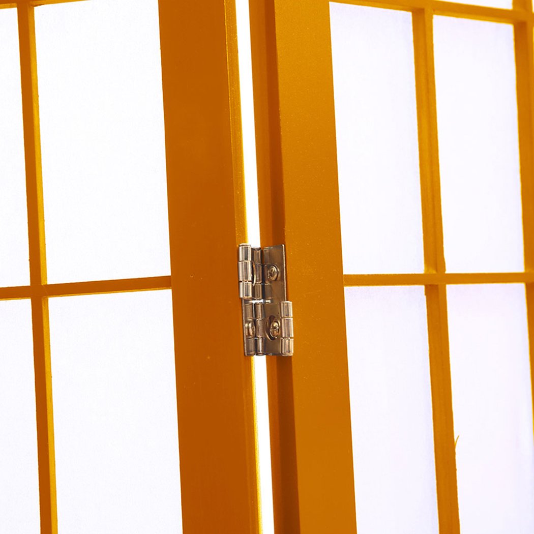 8 Panel Free Standing Foldable  Room Divider Privacy Screen Wood Frame Levede