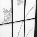 4 Panel Room Divider Screen Door Stand Privacy Fringe Wood Fold Blossom Levede