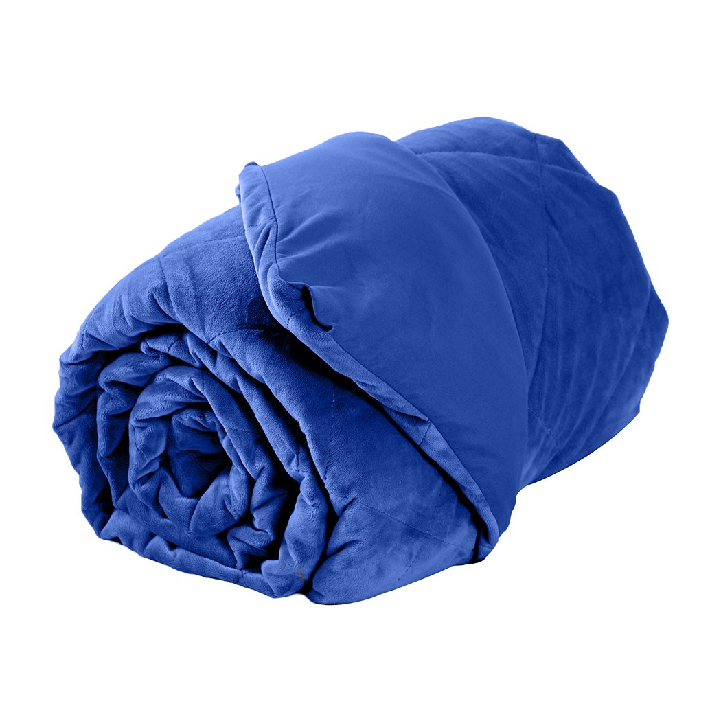 9KG Adults Size Anti Anxiety Weighted Blanket Gravity Blankets Royal Blue Dreamz