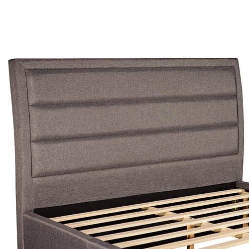 Megan Bed Fabric Light Grey With Storage Drawers Melbournians Furniture