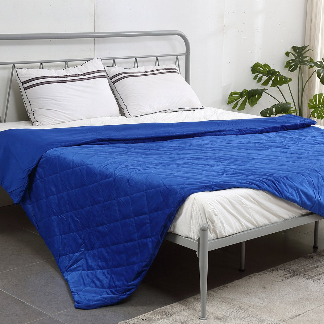 121x91cm Anti Anxiety Weighted Blanket Cover Polyester Cover Only Blue Dreamz