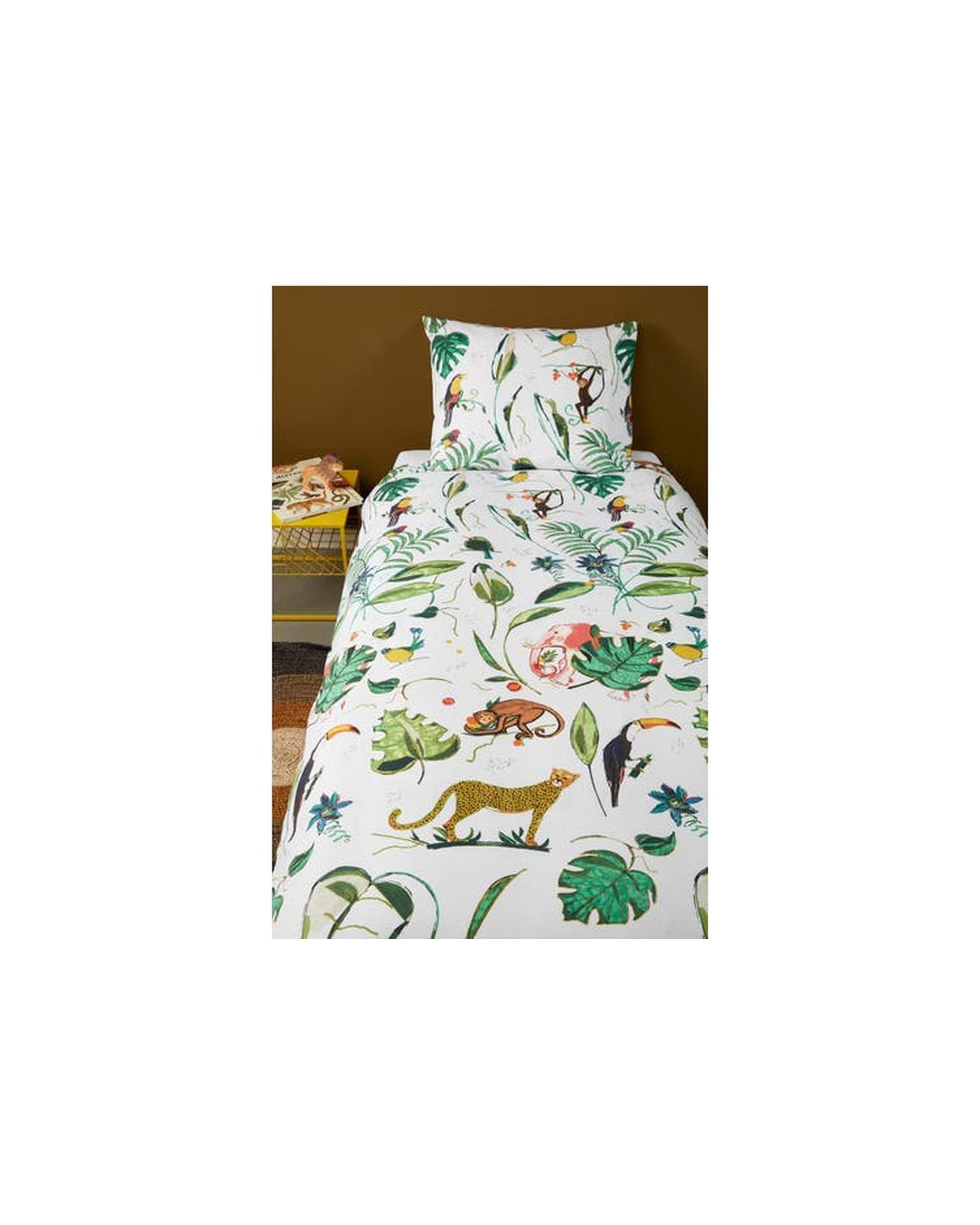 Single Crazy Jungle Multi Cotton Quilt Cover Set by Bedding House Bedding House