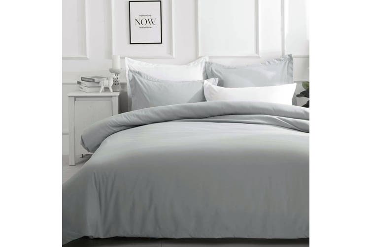 Luxton Pure Soft Quilt Cover Set - Pewter Colour Luxton