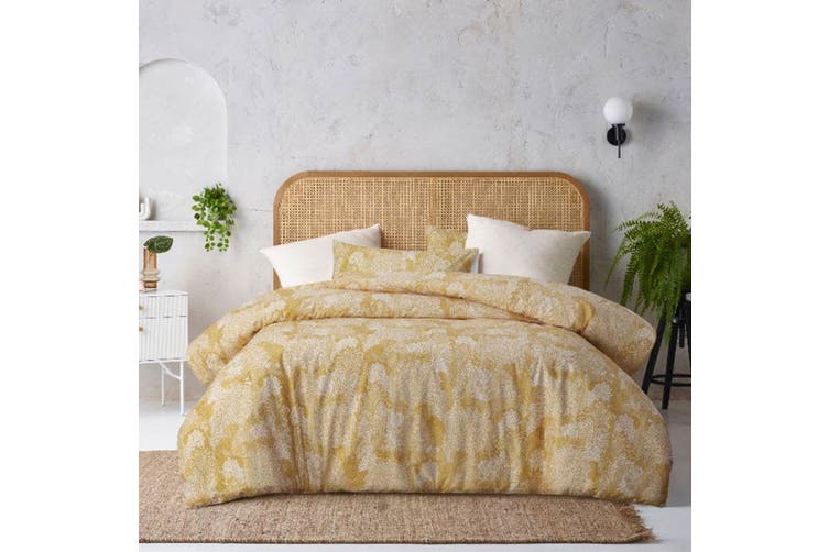 Accessorize Otway Ochre 180TC Cotton Digital Printed Quilt Cover Set Accessorize
