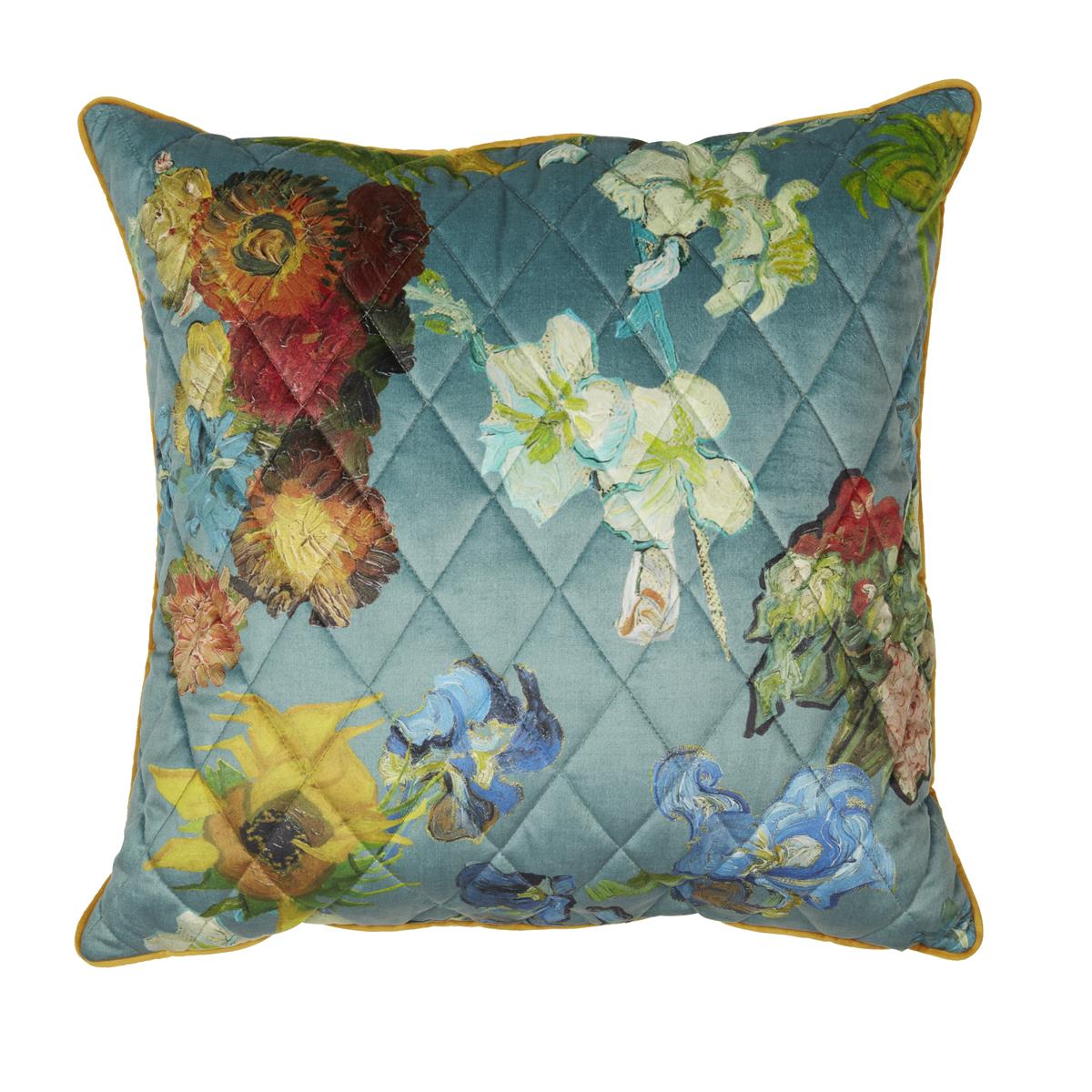 Bedding House x Van Gogh Carré Fleuri Green Filled Cushion Bedding House