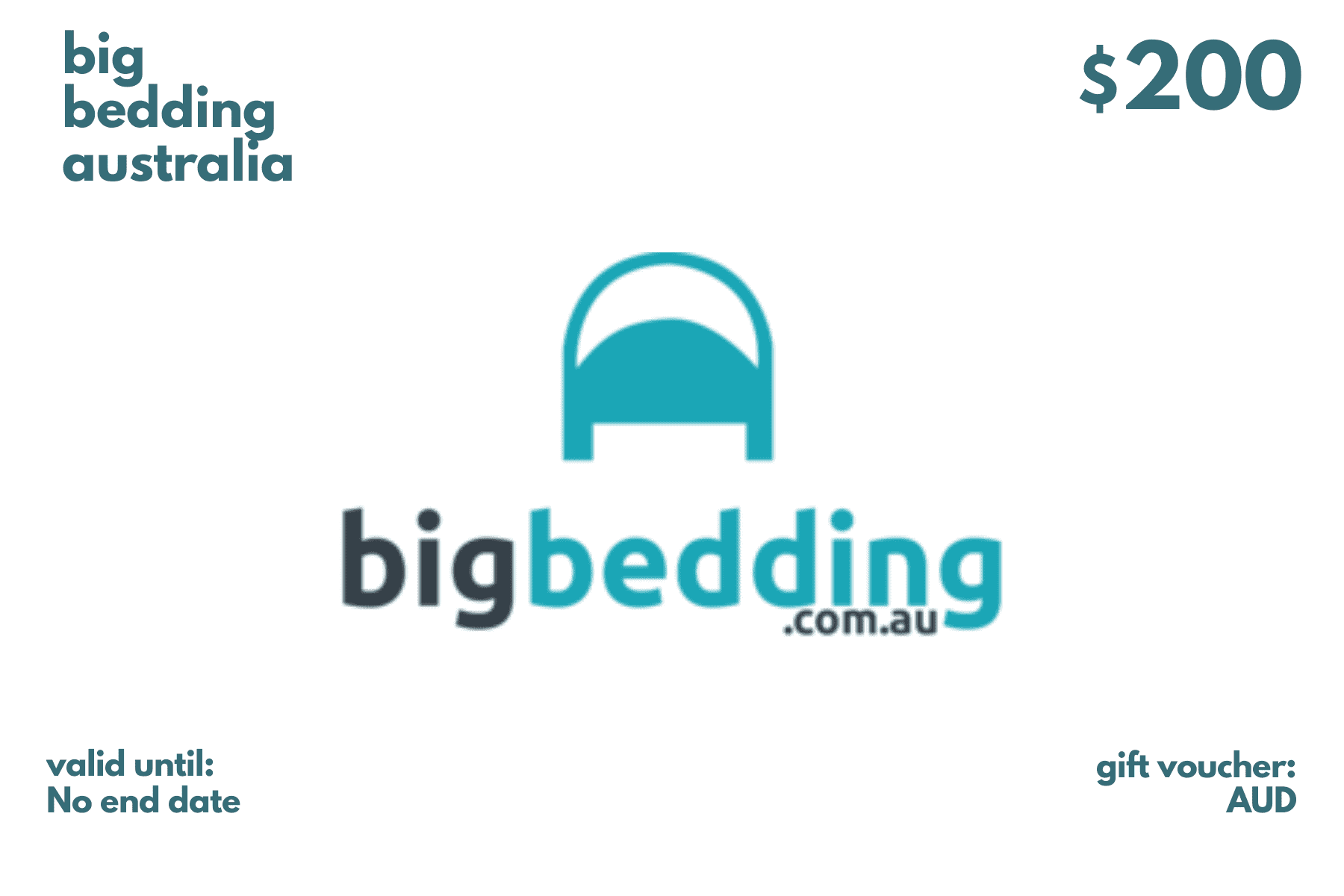 Gift Card - NO END DATE Big Bedding Australia - Gift Card