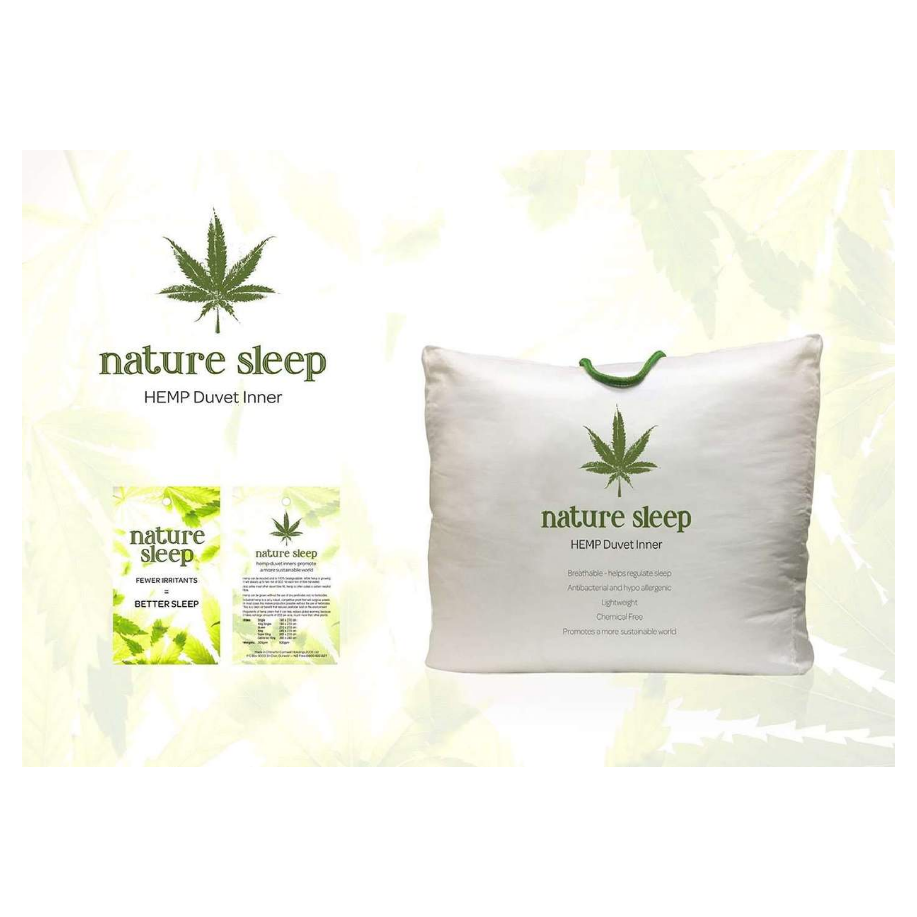 Natures Bedding Co HEMP 300Gsm Duvet Natures Bedding Co