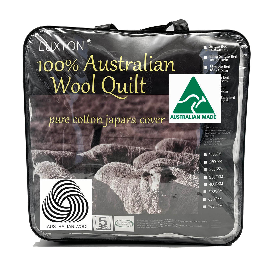 Luxton 500GSM Australian Wool Quilt Luxton