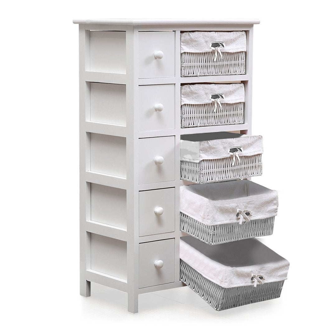 Bedside Tables Chest of 5 Drawers Wood Storage Cabinet Bedroom Furniture Levede