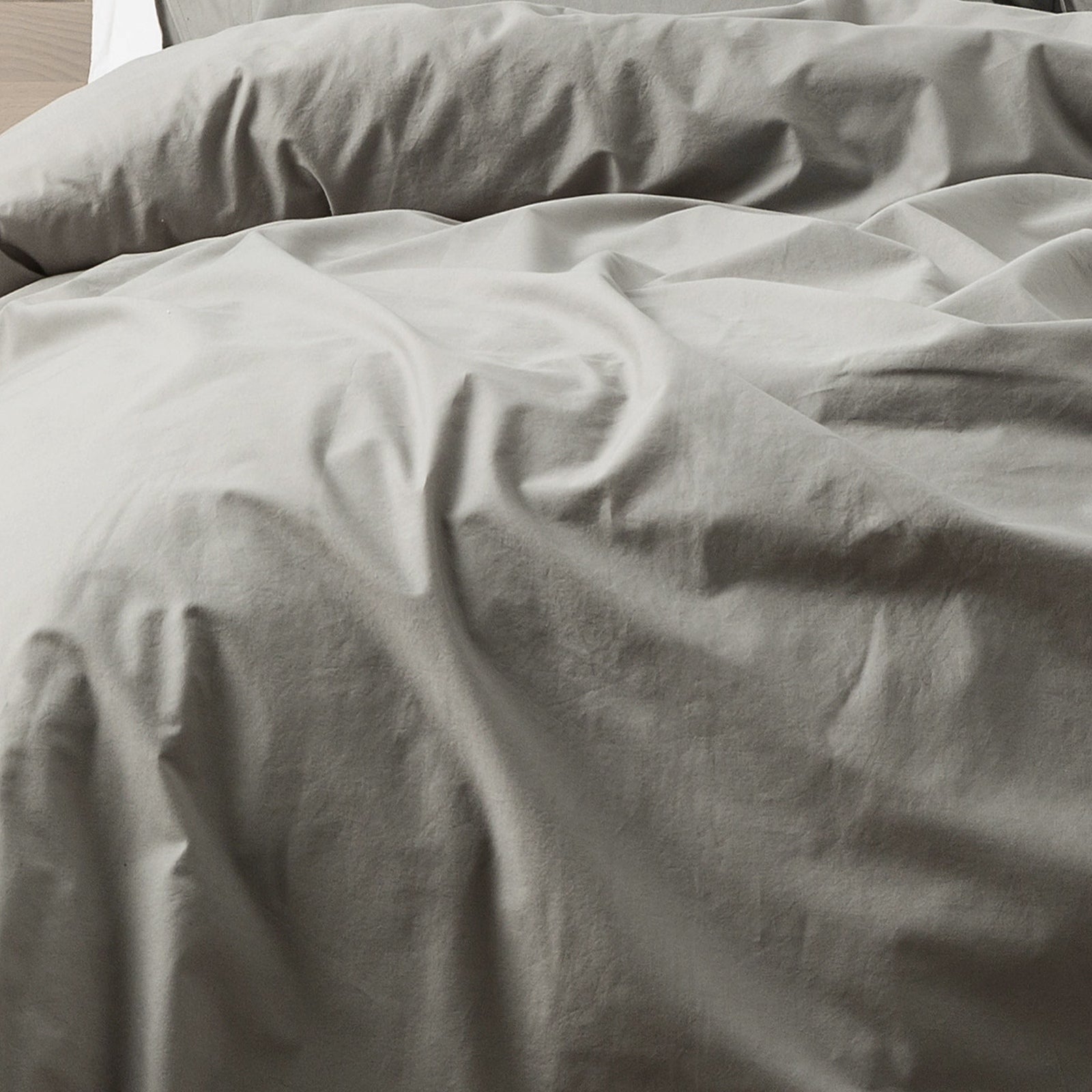 Renee Taylor Lorimer 300TC Stone washed Quilt Cover Set - Moon Mist Renee Taylor