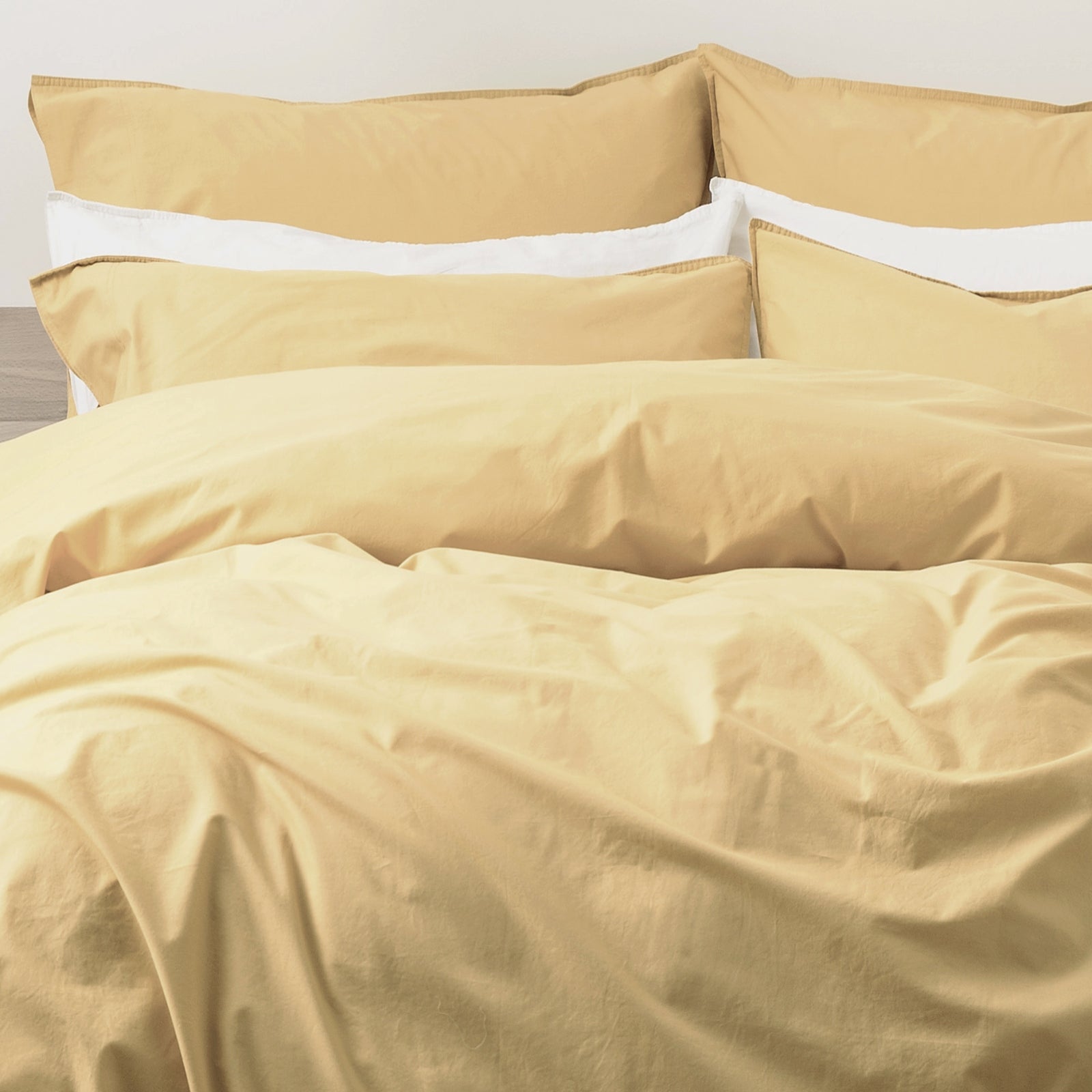 Renee Taylor Lorimer 300TC Stone washed Quilt Cover Set - Mustard Renee Taylor