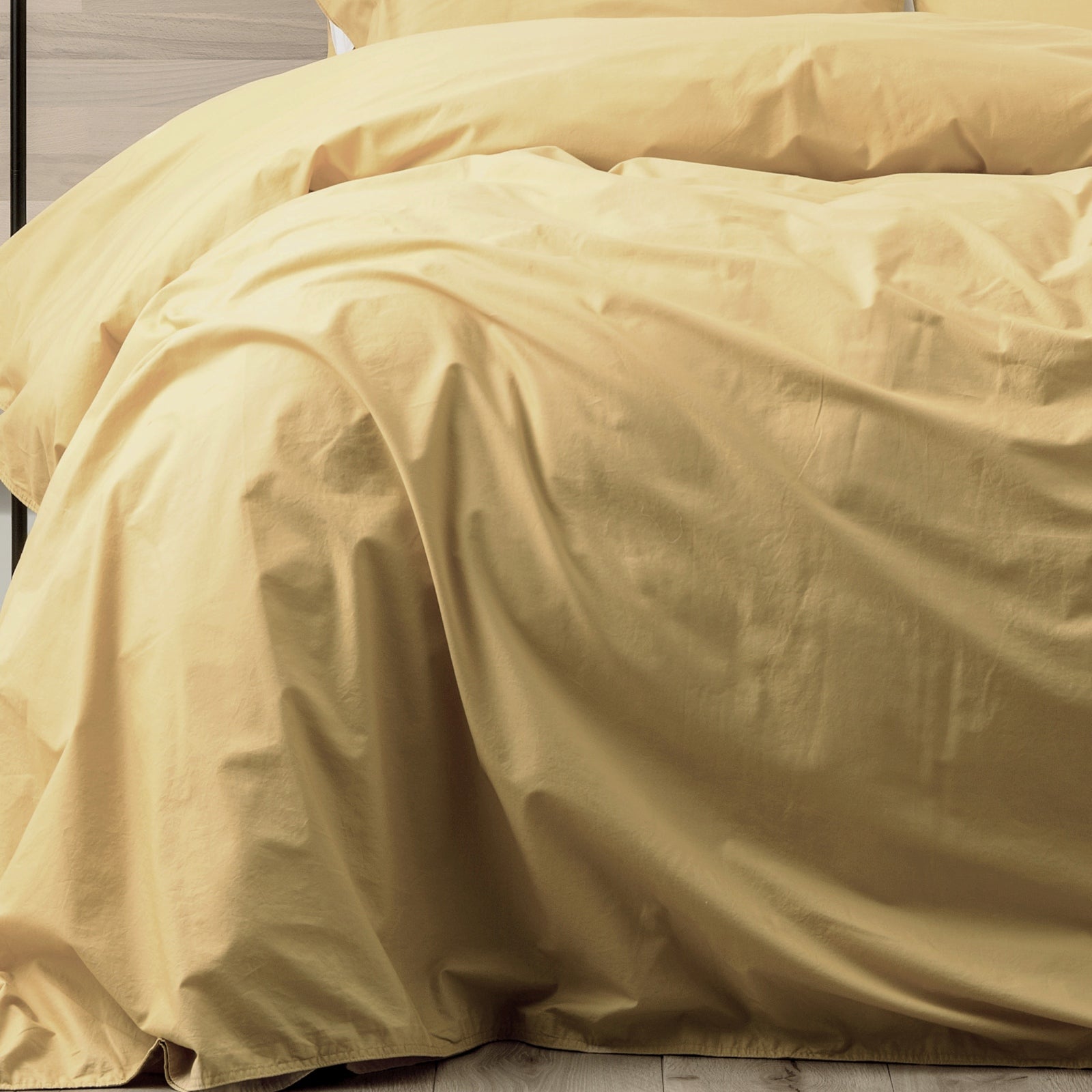 Renee Taylor Lorimer 300TC Stone washed Quilt Cover Set - Mustard Renee Taylor