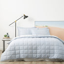 Park Avenue Paradis washed Chambray Quilted Quilt Cover Set - Sky Park Avenue
