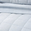 Park Avenue Paradis washed Chambray Quilted Quilt Cover Set - Sky Park Avenue