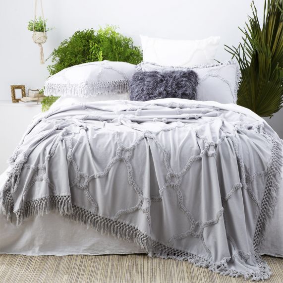 Park Avenue Moroccan 100% Cotton Chenille Vintage Washed Tufted Bed Cover Set Park Avenue