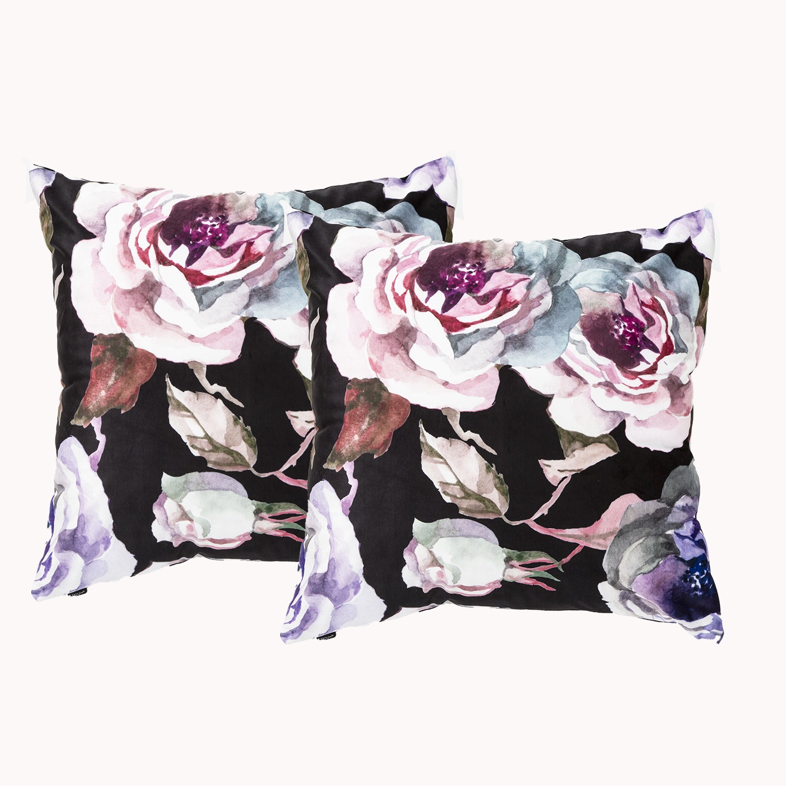 Renee Taylor Poly Velvet Printed Cushion filled 50 x 50 Cms  Grace- Twin Pack Renee Taylor
