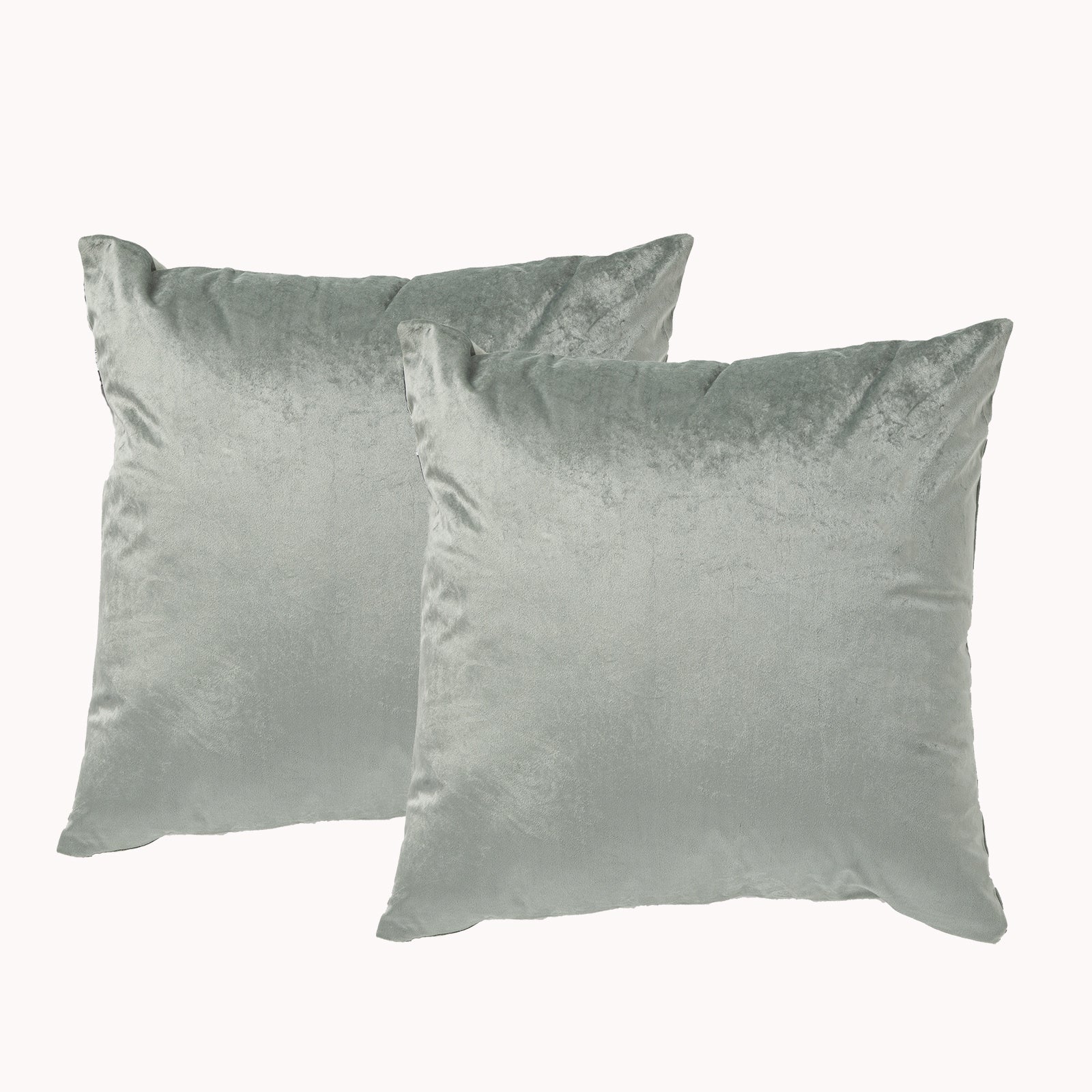 Renee Taylor Poly Velvet Printed Cushion filled 50 x 50 Cms  Sage- Twin Pack Renee Taylor