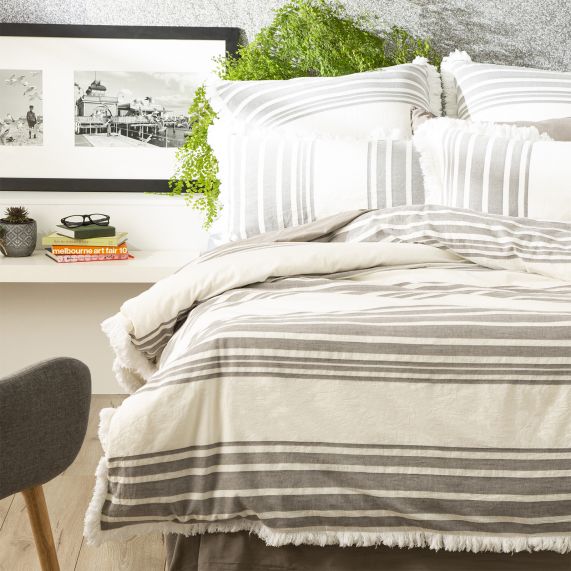 Renee Taylor Yarn Dyed Vintage Washed Cotton Quilt Cover Set - Sierra Renee Taylor