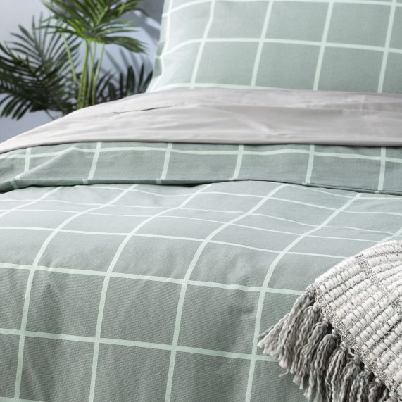 Renee Taylor European Vintage Washed Printed Cotton Quilt Cover Set - Sander Renee Taylor