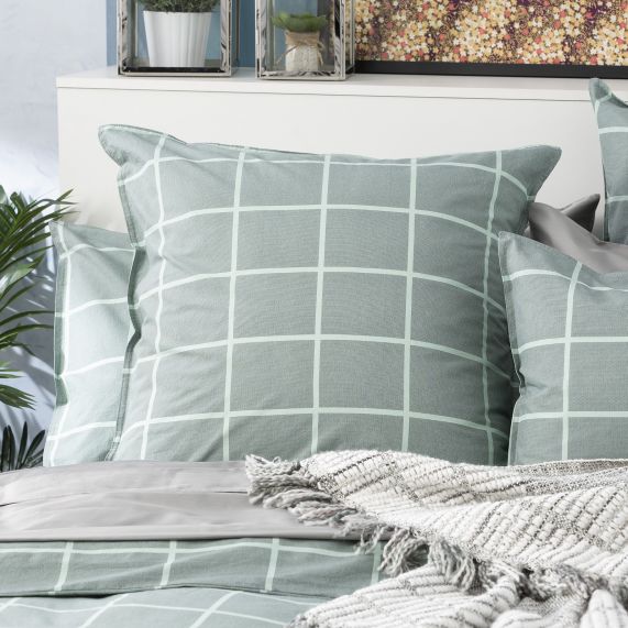 Renee Taylor European Vintage Washed Printed Cotton Quilt Cover Set - Sander Renee Taylor