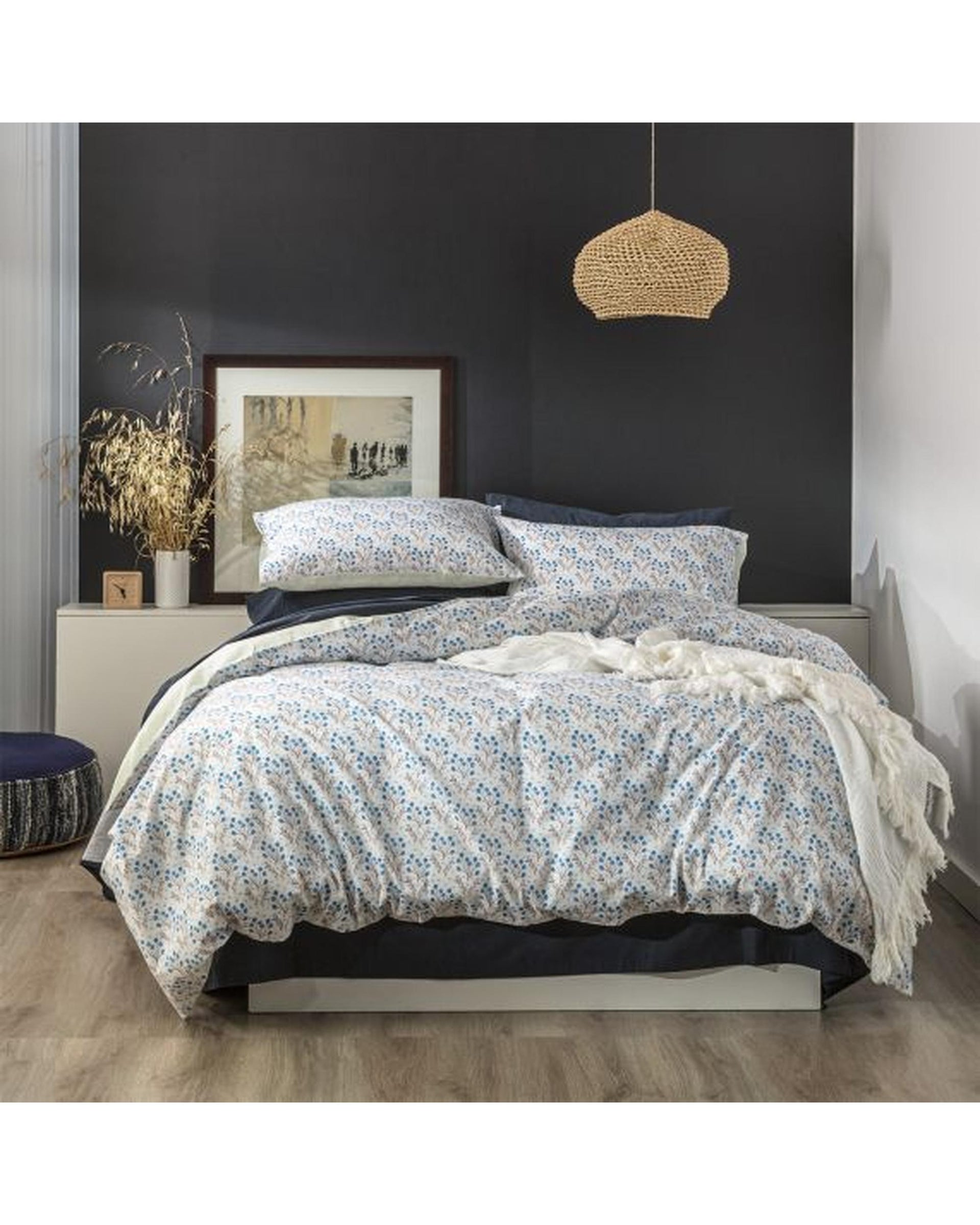 Park Avenue 175 GSM Egyptian Cotton Flannelette Quilt Cover Set  - Meadow Park Avenue