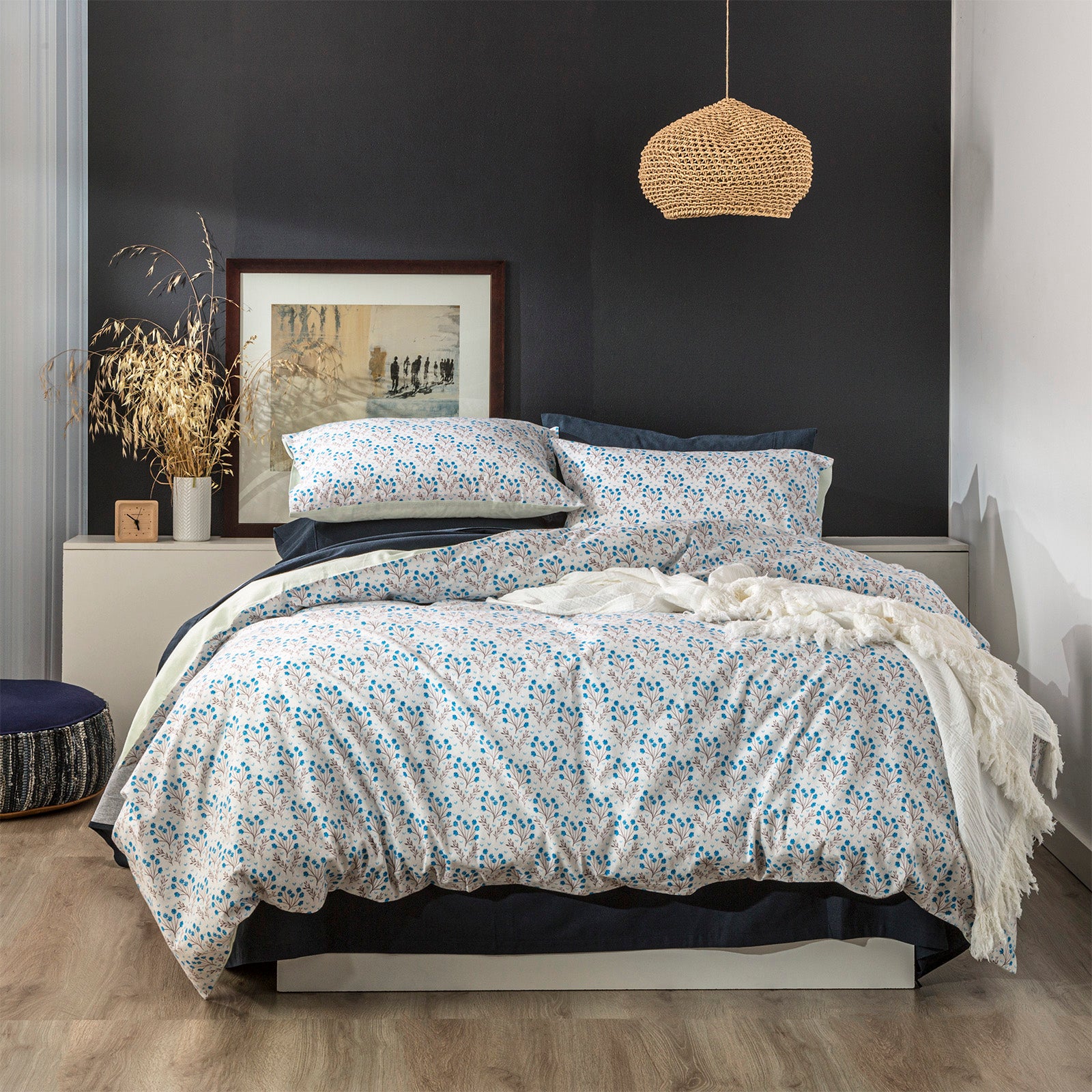 Park Avenue 175 GSM Egyptian Cotton Flannelette  Plain dyed Sheet Sets - Meadow Park Avenue