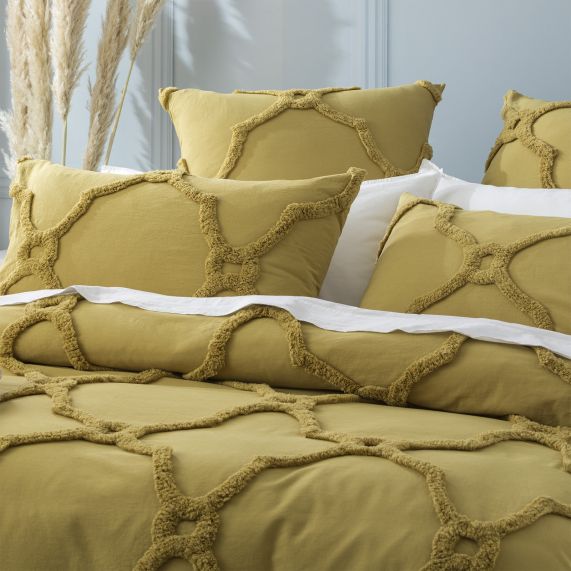 Renee Taylor Moroccan Cotton Chenille Vintage Washed Tufted Quilt Cover Sets - Whillow Renee Taylor