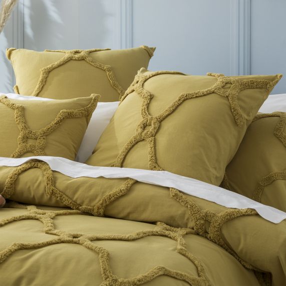 Renee Taylor Moroccan Cotton Chenille Vintage Washed Tufted Quilt Cover Sets - Whillow Renee Taylor