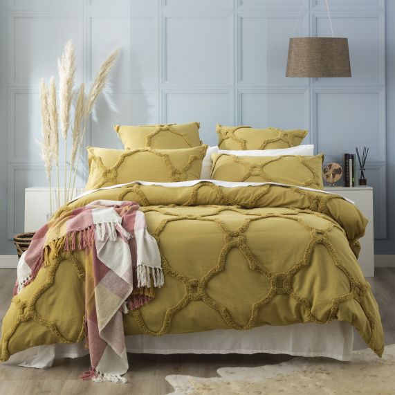 Renee Taylor Moroccan Cotton Chenille Vintage Washed Tufted Quilt Cover Sets - Whillow Renee Taylor