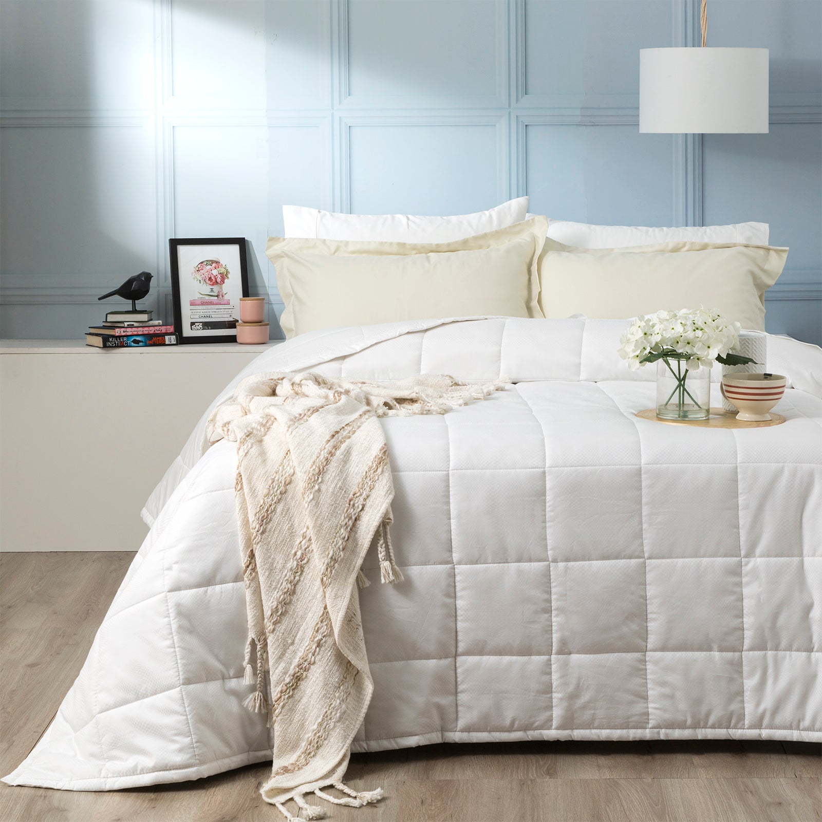 Ddecor Home Checks 500 TC Cotton Jacquard Comforter Set  - 2 Colours Ddecor Home