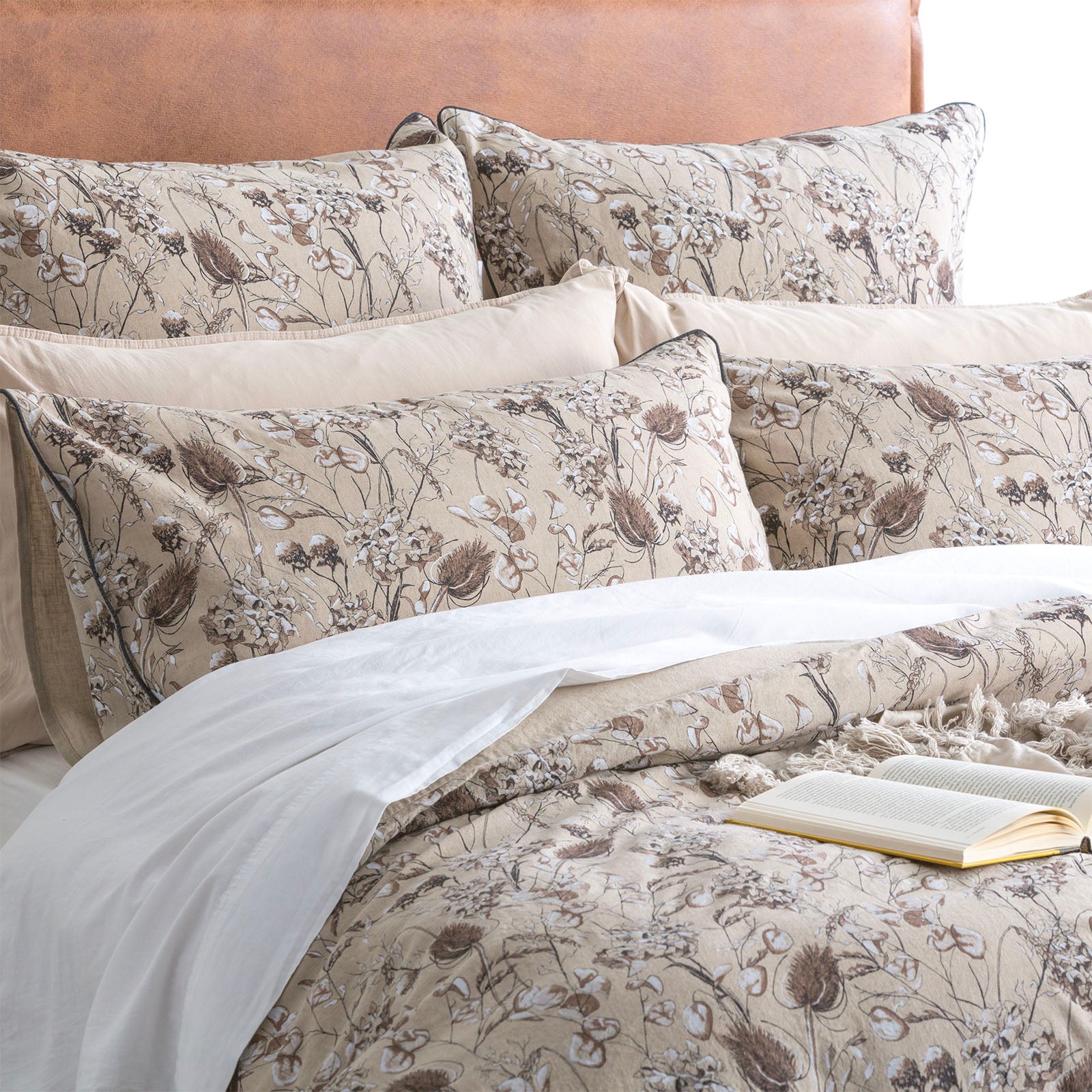 Renee Taylor Cavallo French Linen Printed Quilt cover set - Bushland Renee Taylor