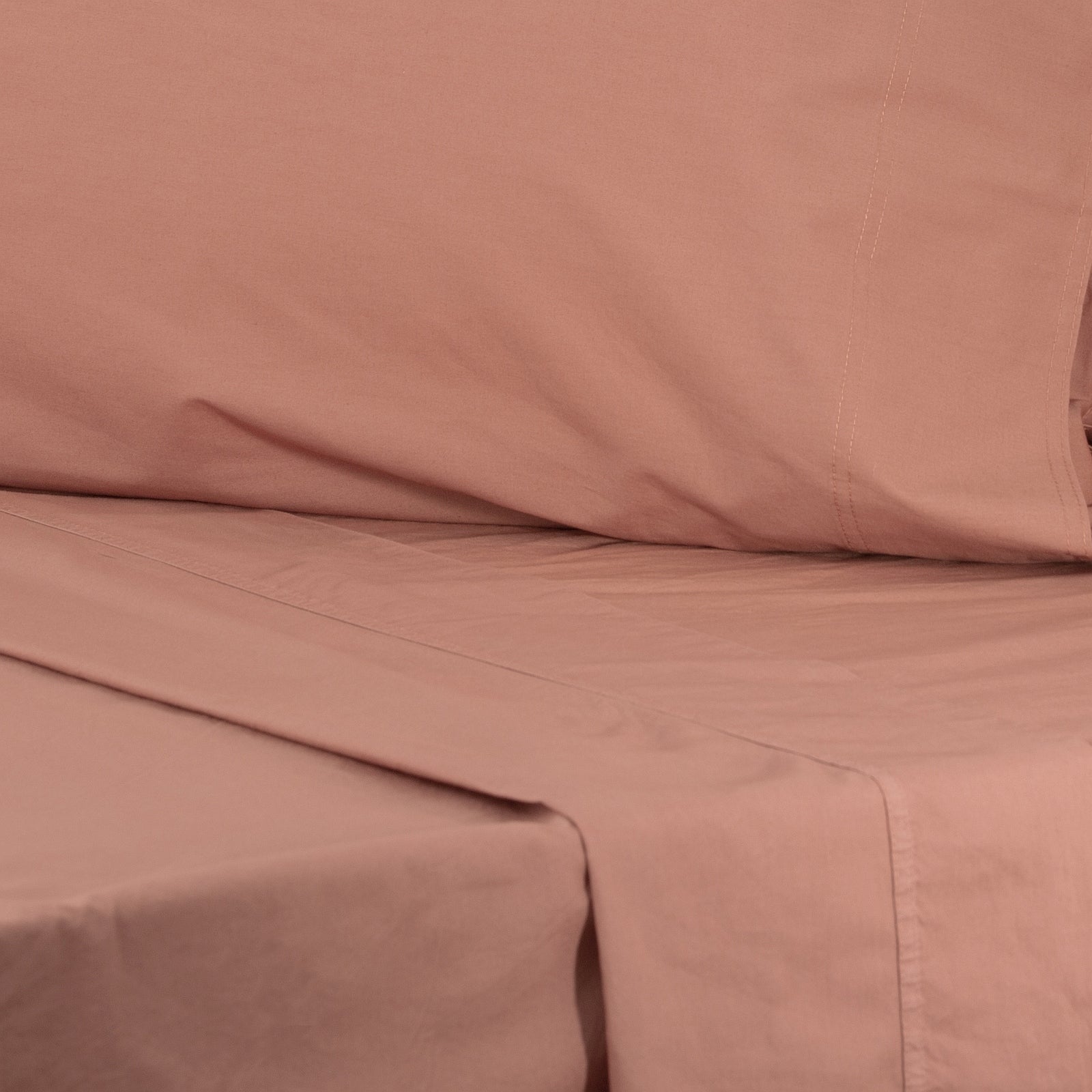 Renee Taylor Helena Vintage Stone washed Sheet Set - Redwood Renee Taylor