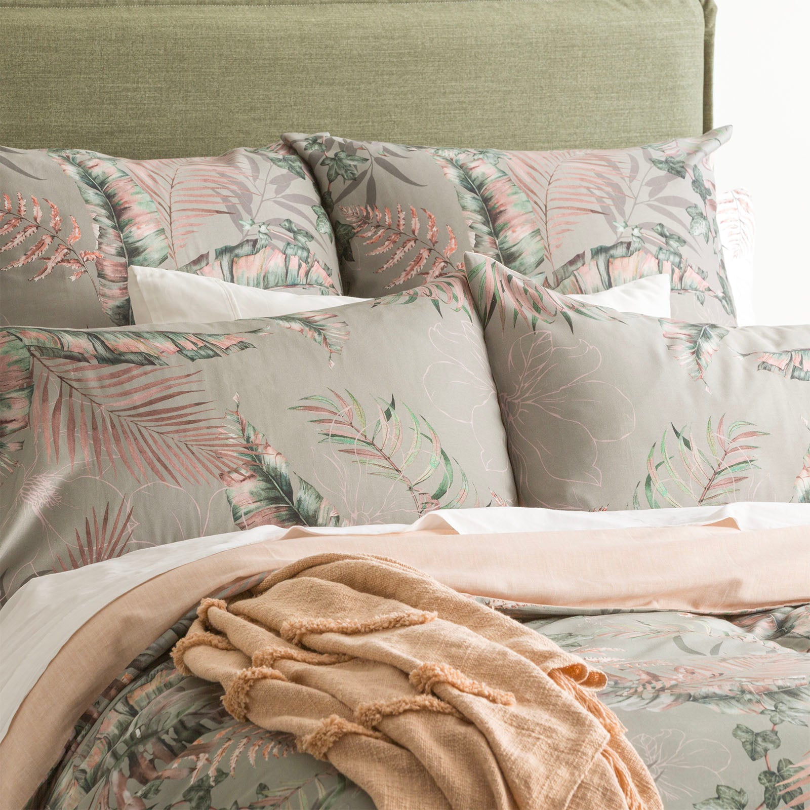 Renee Taylor 300 TC Cotton Reversible Quilt cover Set - Palm Cove Forest Renee Taylor