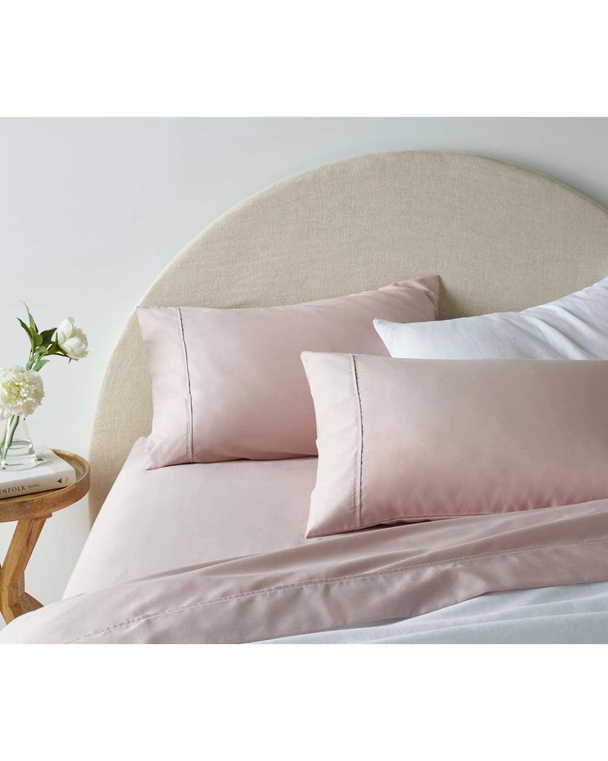 Accessorize 1900TC Cotton Rich Sheet Sets - BLUSH Accessorize