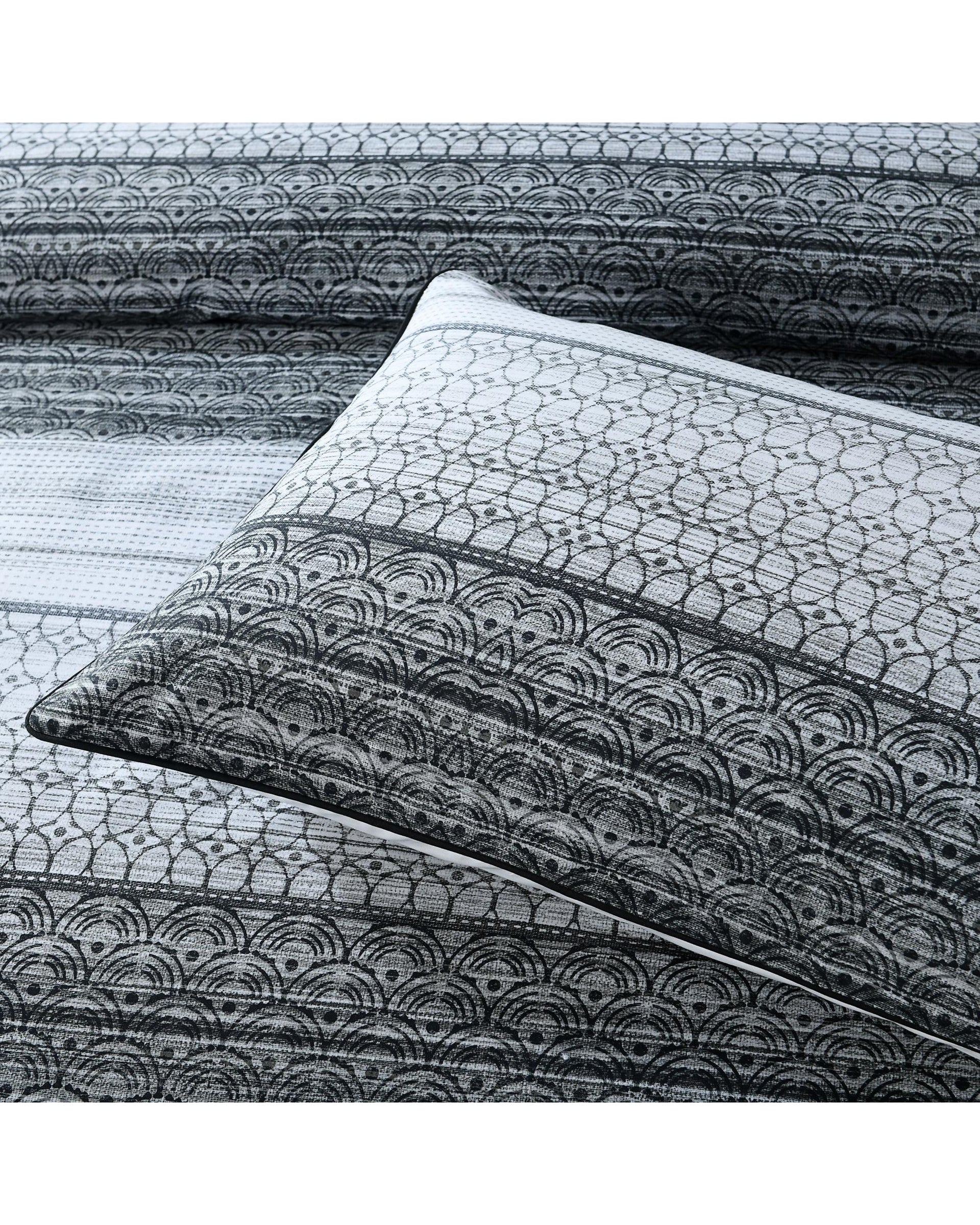 Bianca Bedding HARLEY QUILT COVER SET BLACK Bianca Bedding