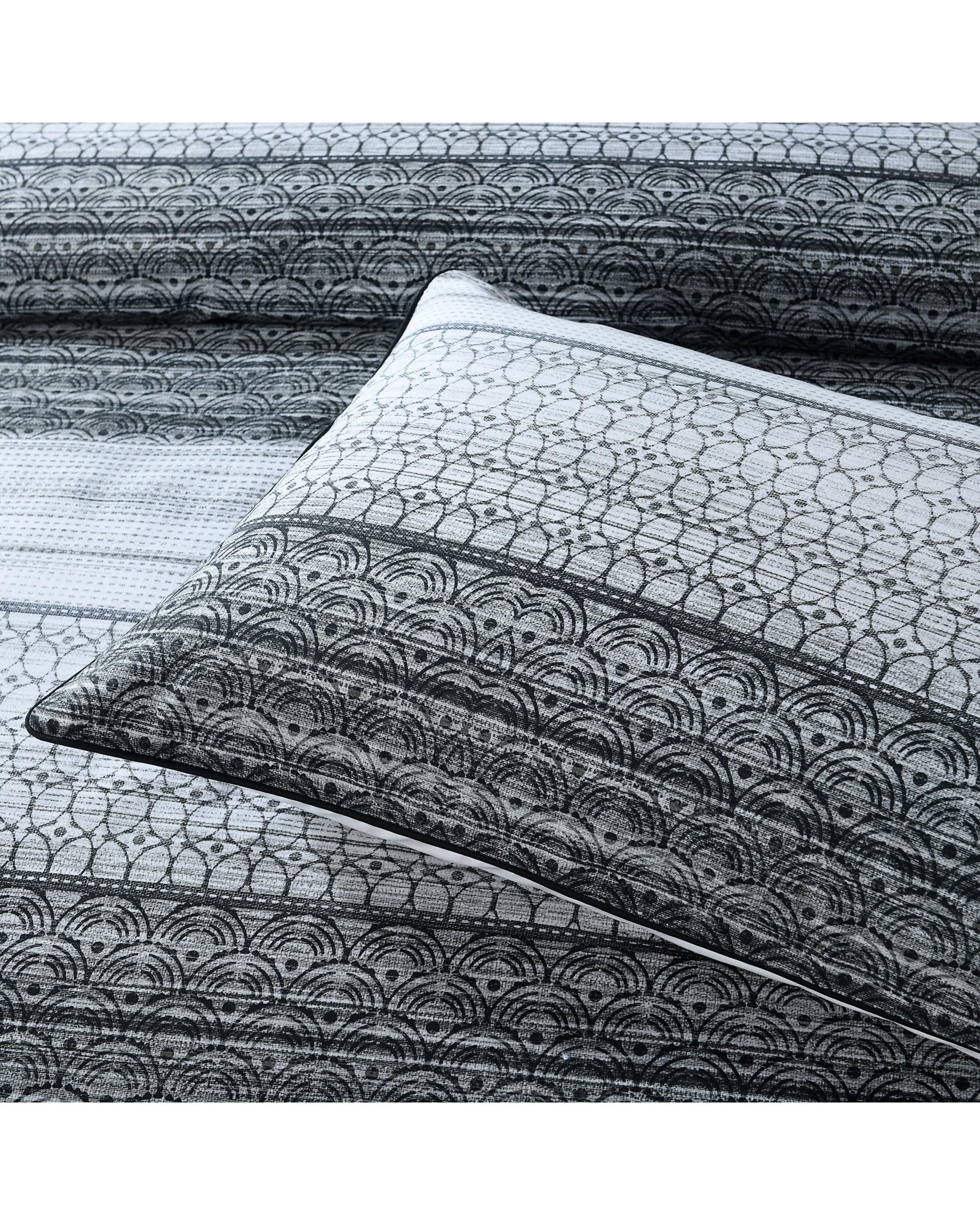 Bianca Bedding HARLEY QUILT COVER SET BLACK Bianca Bedding