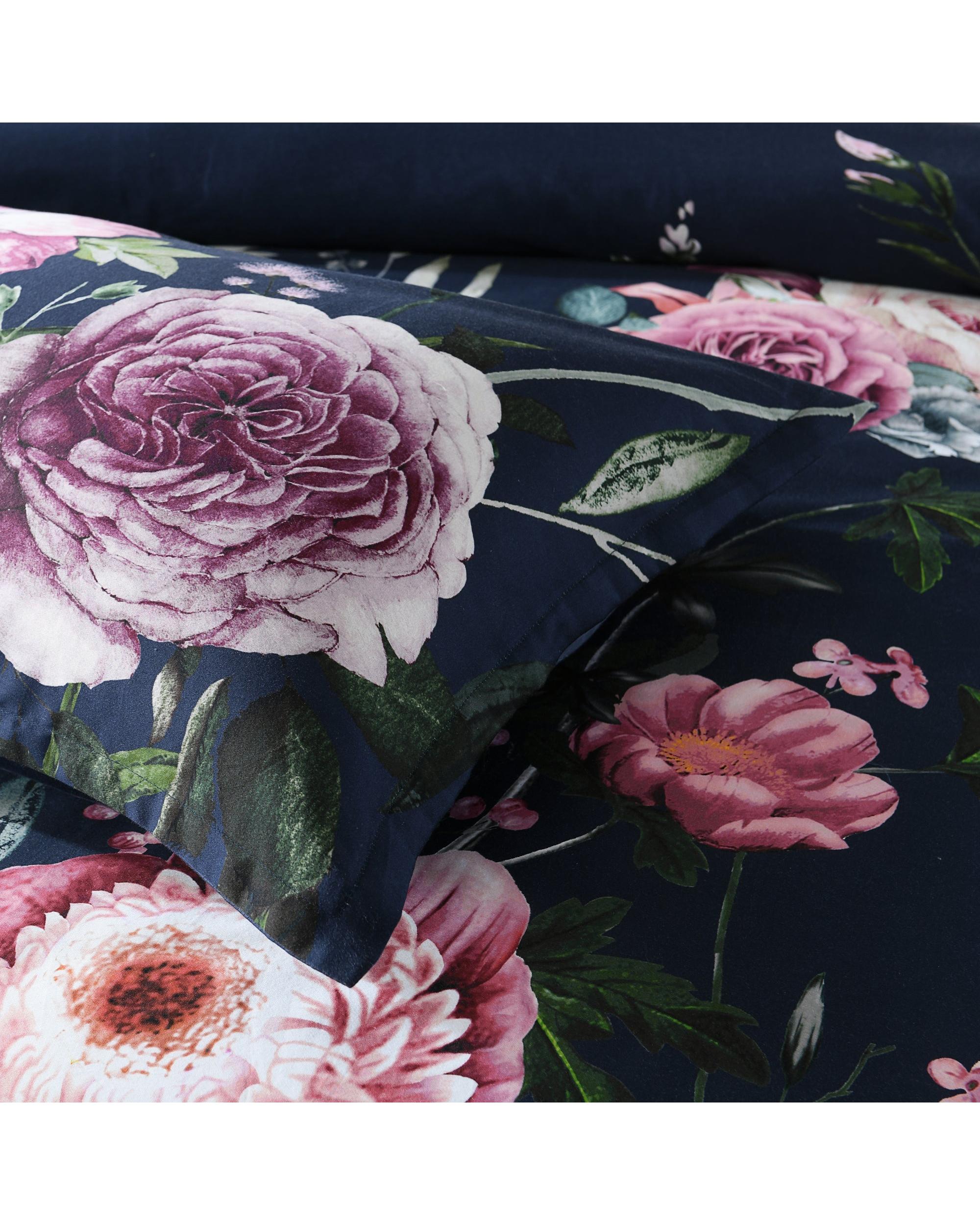 Bianca Bedding ZINNIA QUILT COVER SET NAVY Bianca Bedding