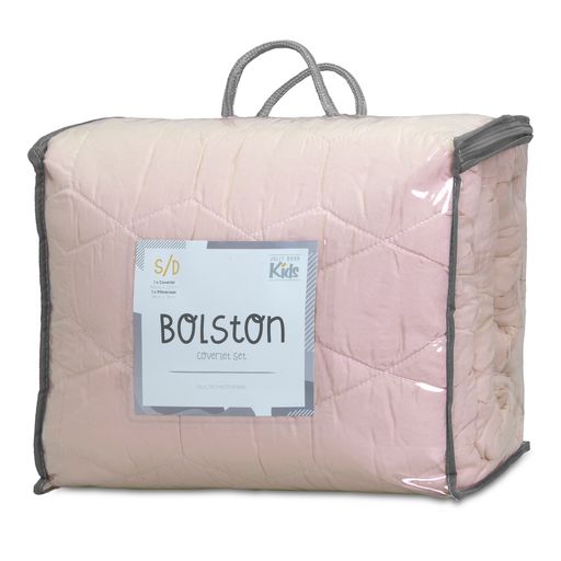 Jelly Bean BOLSTON Coverlet Set - PINK & PALE BLUE Jelly Bean Kids