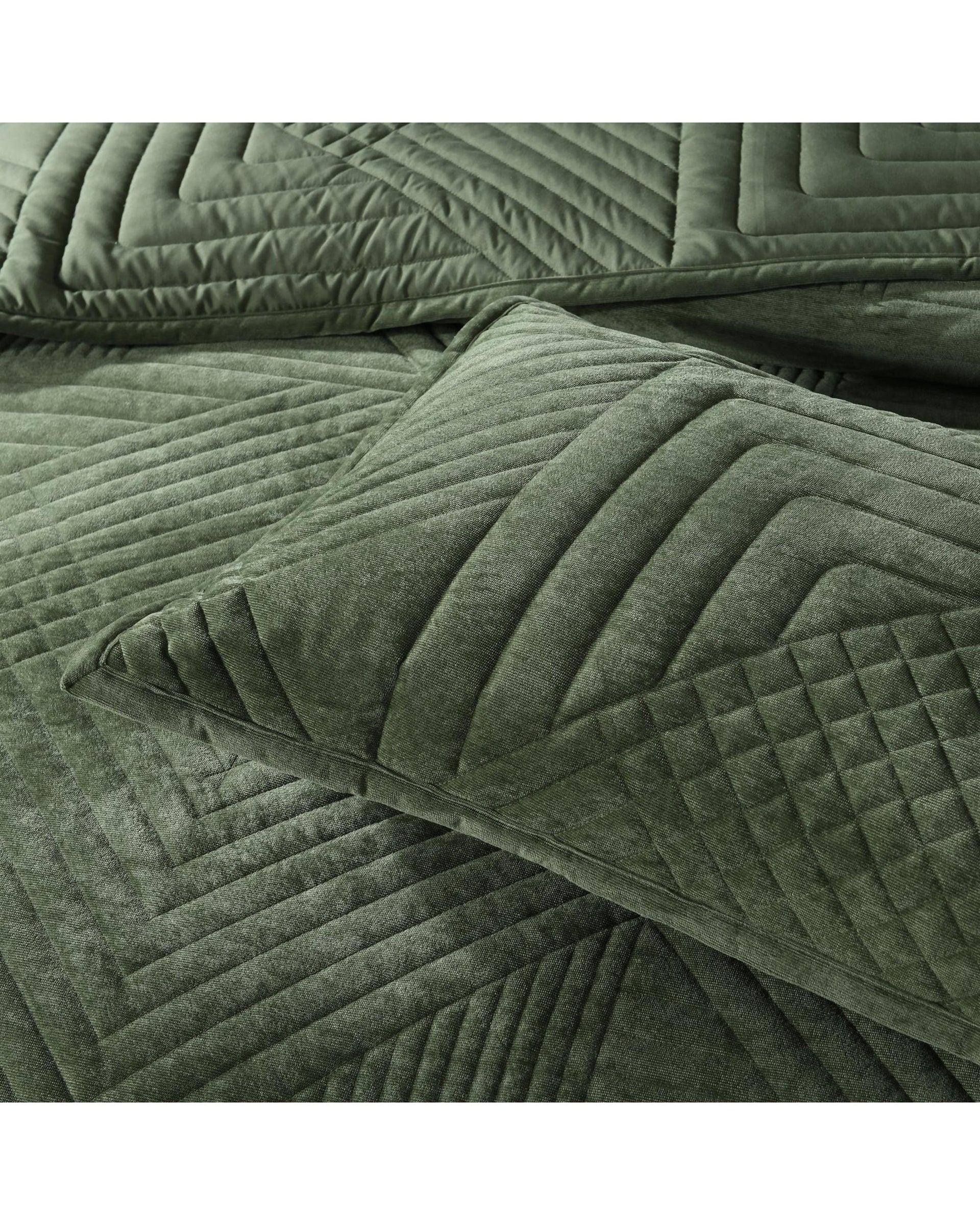 Bianca Bedding SAMATRA COVERLET SET OLIVE Bianca Bedding