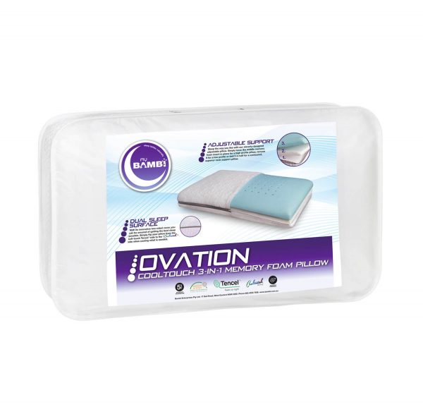 My Bambi Ovation MEMORY FOAM Pillow - GEL INFUSED 3-in-1 Adjustable Pillow My Bambi
